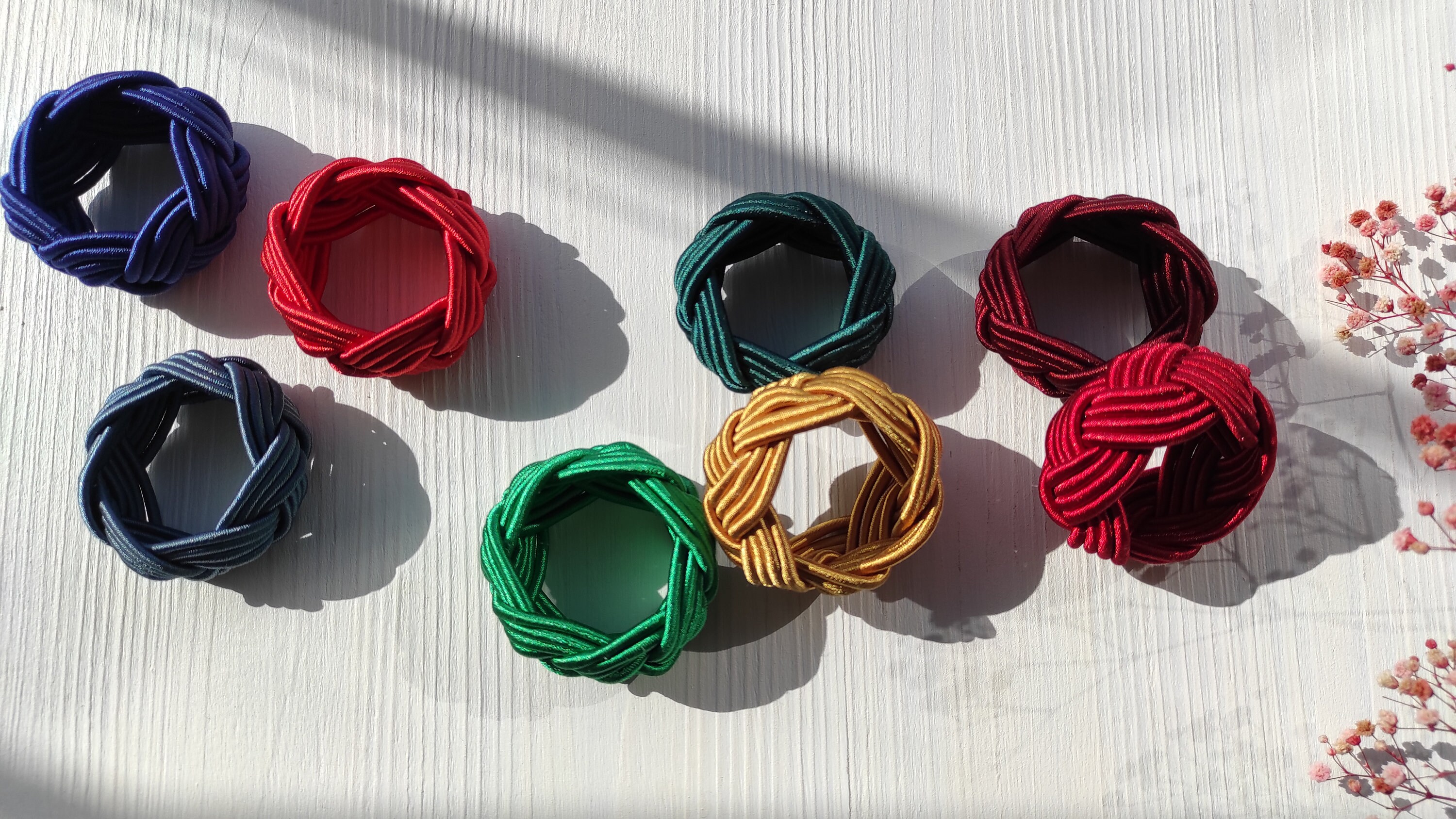 Turquoise Napkin Rings Turks Head Napkin Ring Rayon Napkin Ring