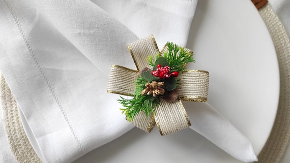Festive napkin rings clearance