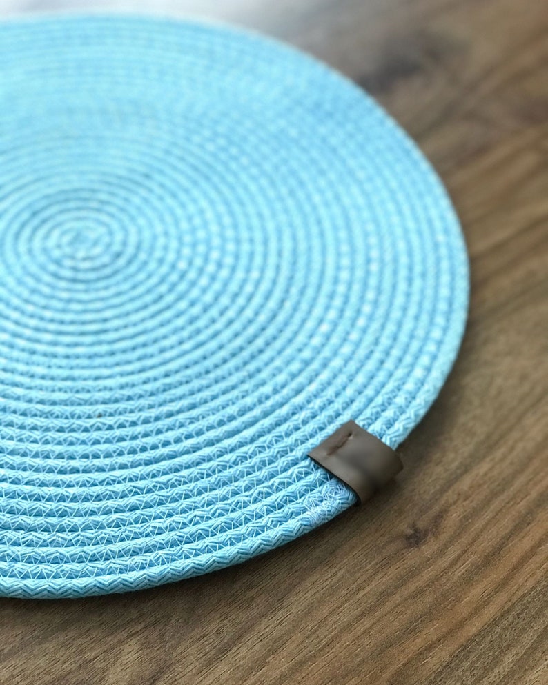 Colorful Rope Placemat Set Cotton Rope Placemat Hand Woven Etsy