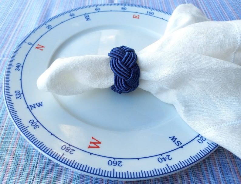 Navy Blue Napkin Rings Sailor Napkin Ring Rayon Napkin Ring Etsy