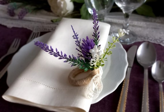 Lavender Napkin Ring Floral Napkin Ring Summer Wedding Tabledecor Purple Napkin Ring Plastic Flower Table Decor Housewarming Gift Etsy