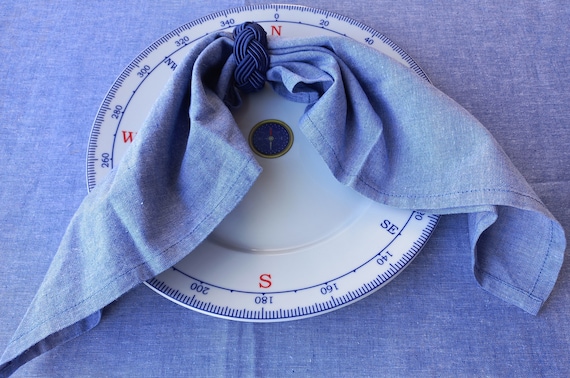 Navy blue shop napkin rings