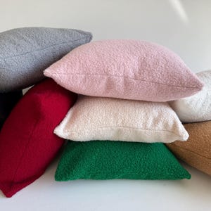 Boucle Cushion Cover, Teddy Boucle Pillow Cover, Soft & Cozy Boucle Decorative Cushion Cover, 8 Color Boucle Decorative Pillow Covers
