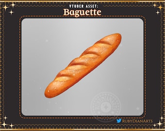 Vtuber French Baguette Asset | bread loaf (digital download)
