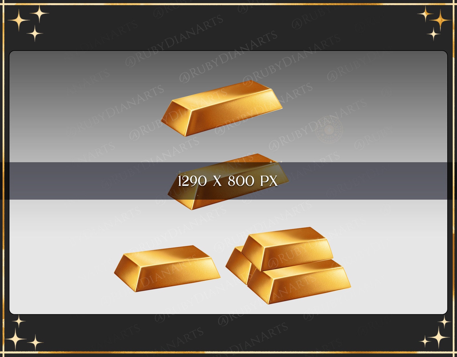 Gold Bar Prop/channel Points for Twitch Vtuber Asset Twitch Emotes and