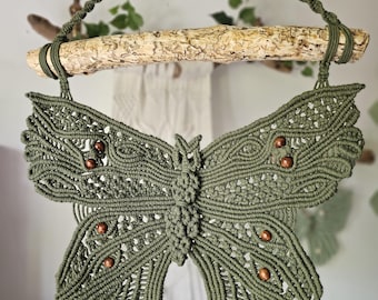 Moth Macrame Wall Hanging