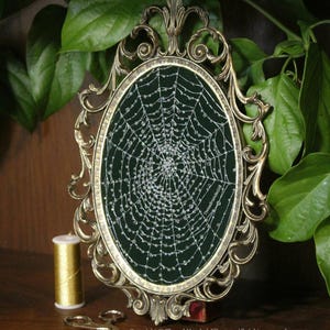 PDF + Video Tutorial - Spiderweb with Dew Drops Embroidery