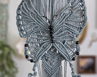 Blue Macrame Moth Plant Hanger