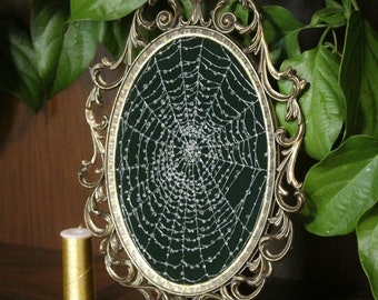 PDF + Video Tutorial - Spiderweb with Dew Drops Embroidery