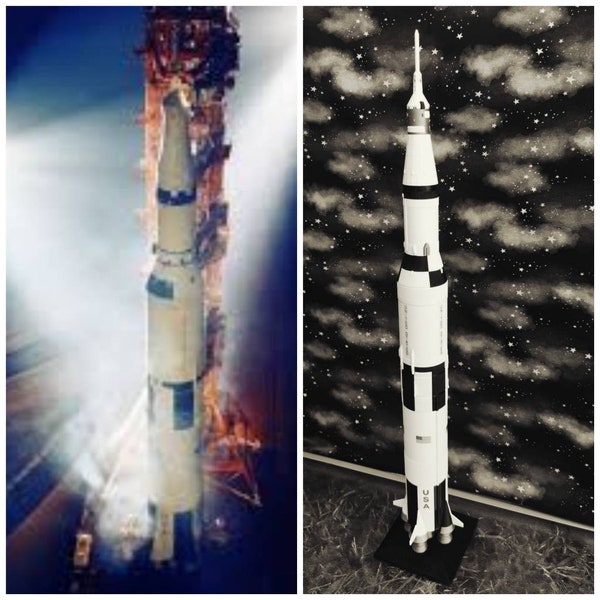 Nasa Saturn V / Apollo 11 Moon Launch Rocket Model (échelle 1:200) KIT