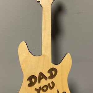 Dad you rock mini guitar laser cut file