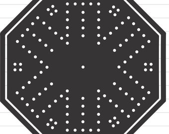 6 player aggravation board 24 inch laser file, svg, png, plt, wooden game board, aggravation