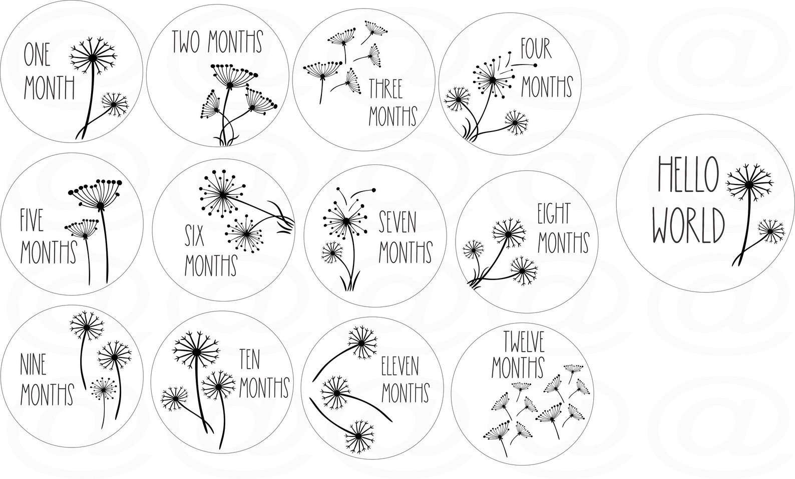 Milestone Disc Laser Cut File Instant Download Digital - Etsy Australia