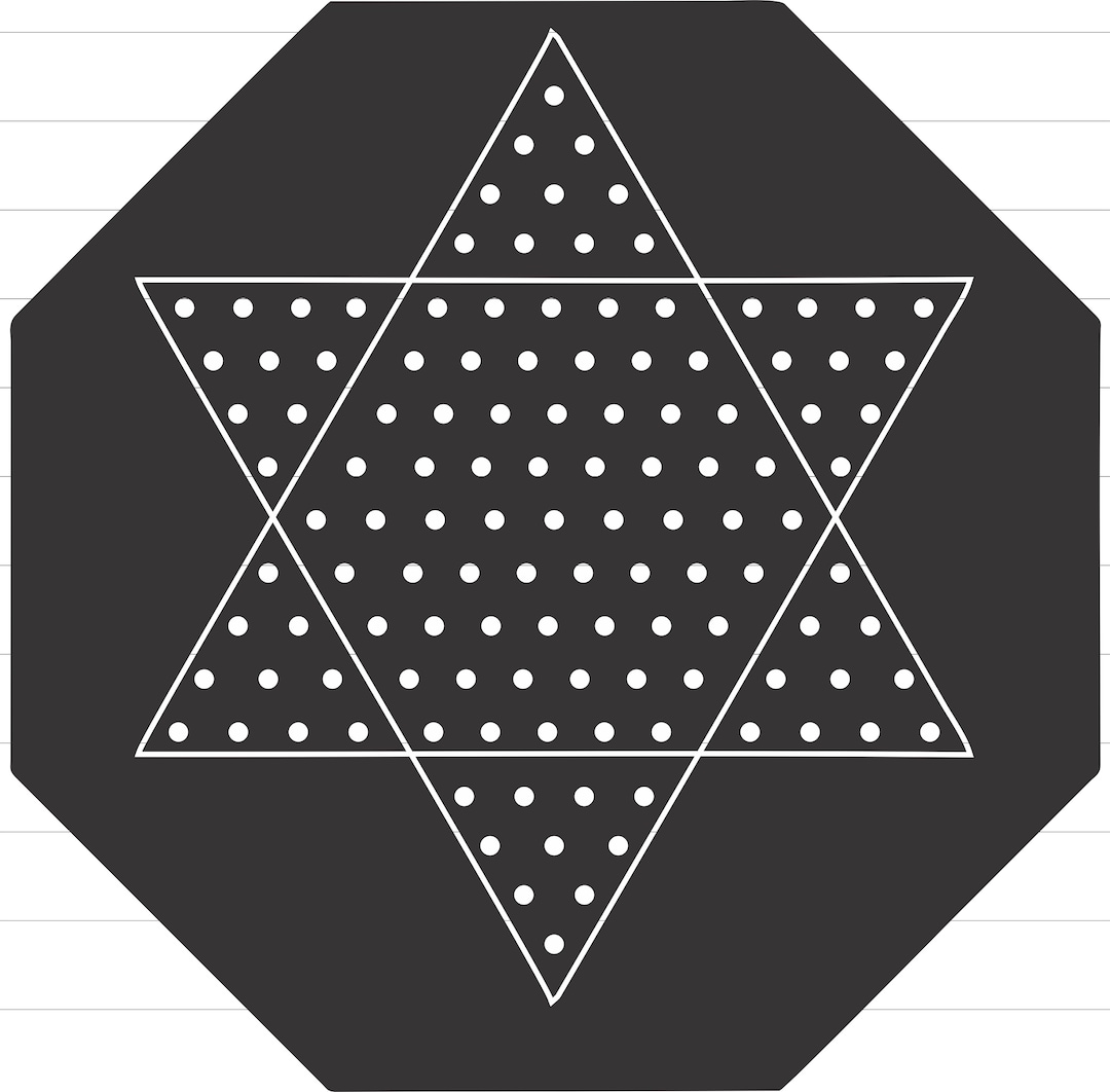 Chinese Checkers Game Board File, Svg, Png, Plt, Laser Cut