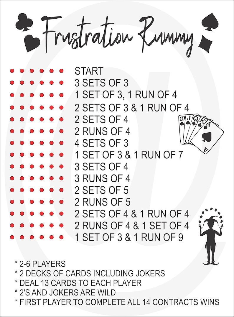 Laser Cut File - Frustration Rummy 2-6 Players - Etsy