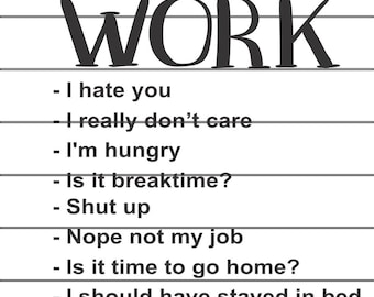 Sublimation png, thoughts during work png, digital download, instant download