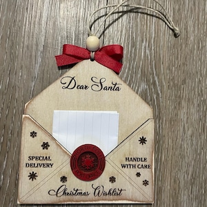 3D-Weihnachtsmann-Wunschzettel-Ornament – Weihnachtsornament – Weihnachten – Ornament