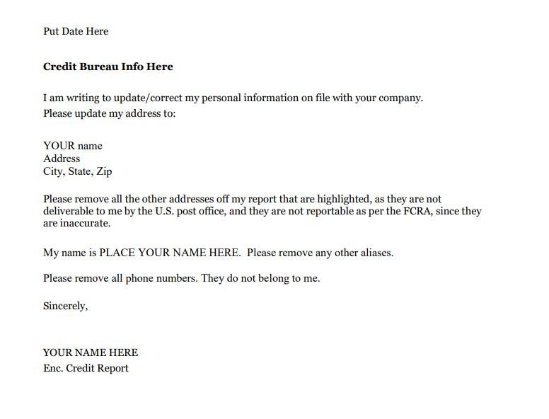 Address Removal Letter - Etsy