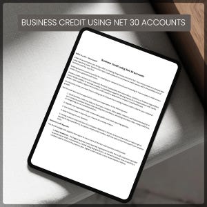Building Business Credit Using Net 30 Accounts, Credit Repair Application Forms, Repair Credit Line Document