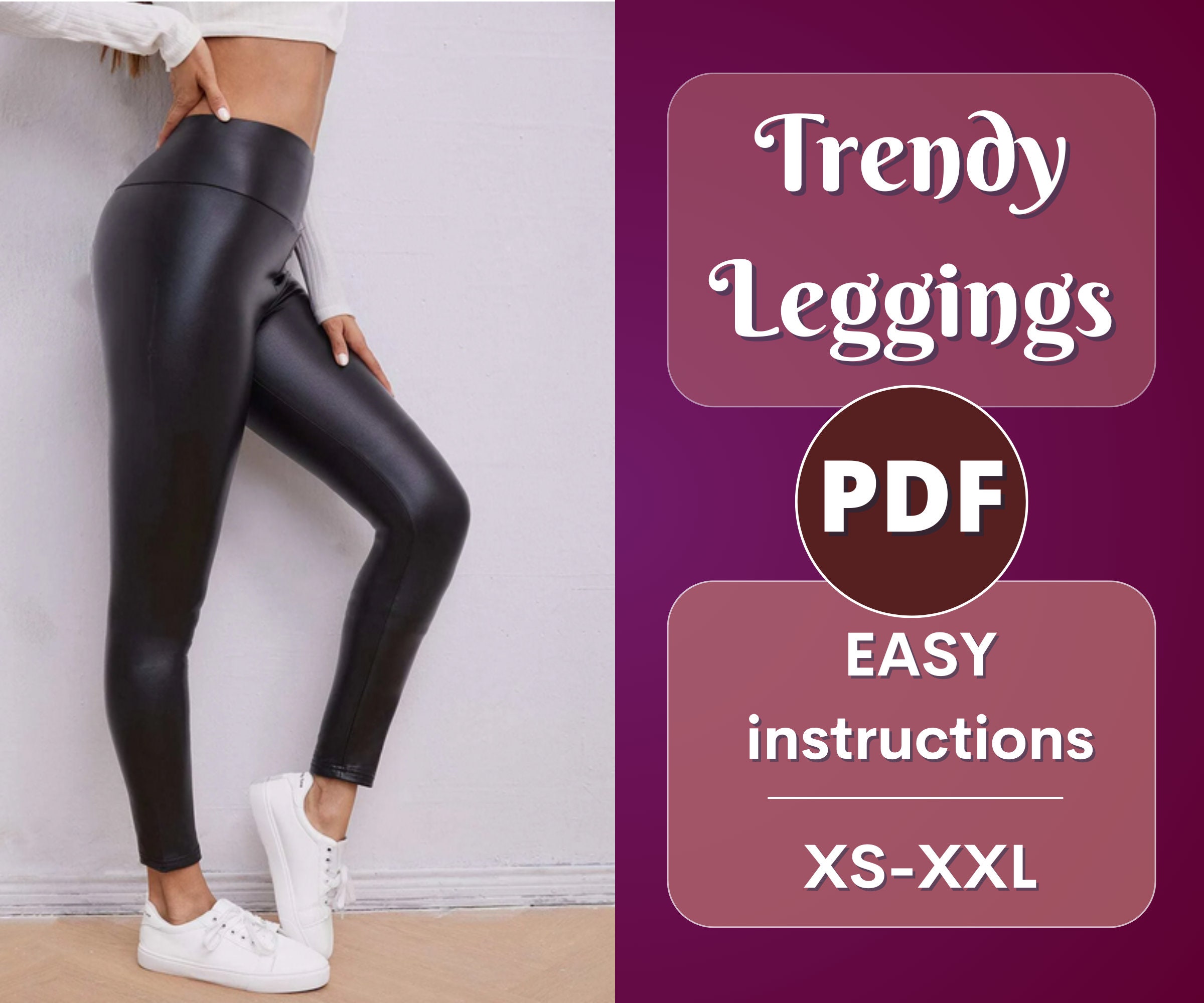 Faux Leather Leggings for Women 