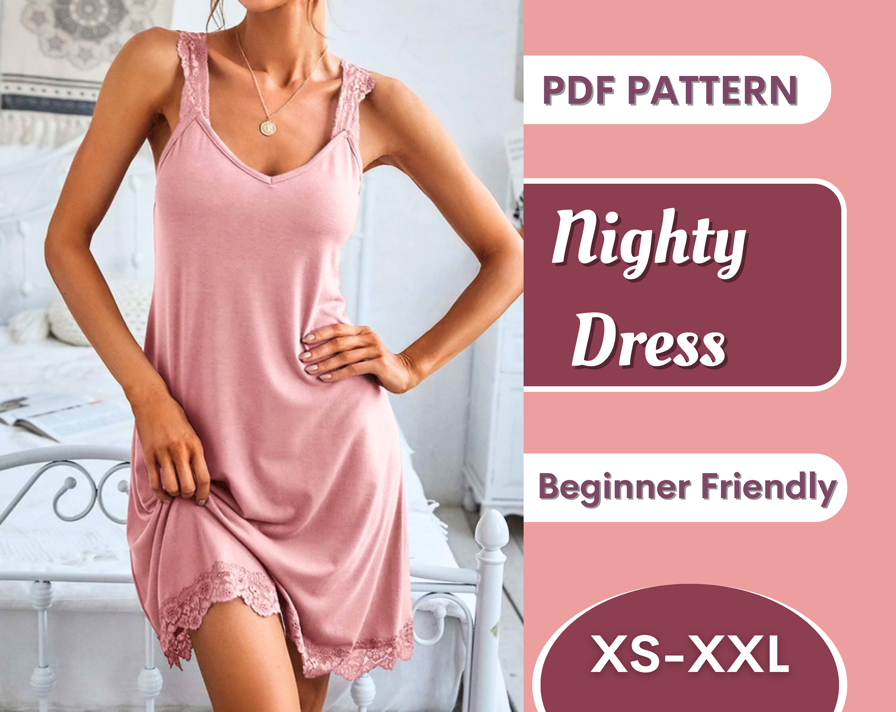 Woman Night Dress Etsy