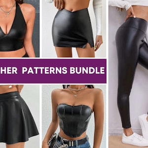 Etsy womens cheap leather skirt