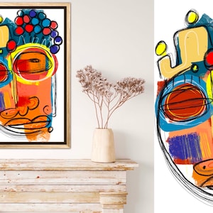 Neo Expressionism Art "The Face Of The Alchemist "| Abstract Digital Art|Digital Art Download |6x9 8x12 12x18