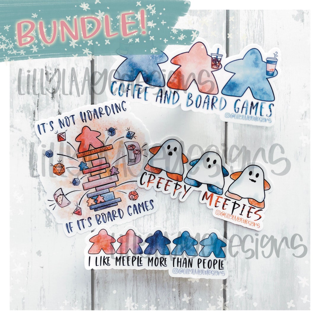 Board Game Sticker Bundle Four 4 Stickers Funny Sarcastic Board Game