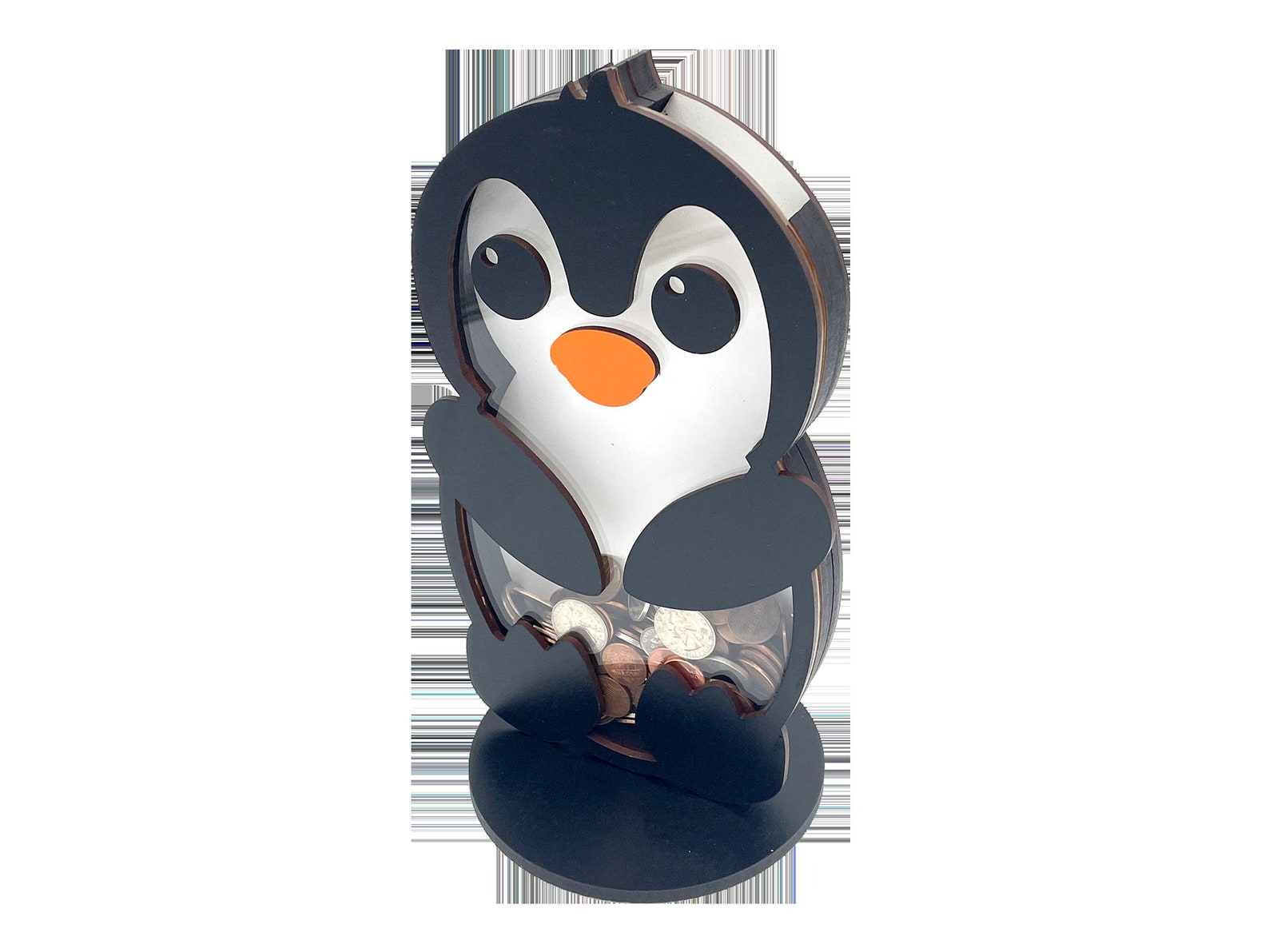 Penguin Money Box Piggy Bank Etsy