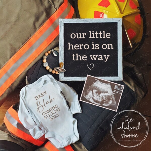 Firefighter Pregnancy Announcement Etsy