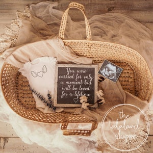 Baby Loss Announcement, You were carried for only a moment but will be loved for a lifetime, Miscarriage Announcement Printable Keepsake