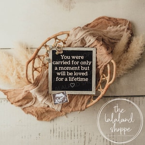 Baby Loss Announcement, You were carried for only a moment but will be loved for a lifetime, Miscarriage Announcement Printable Keepsake
