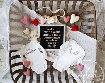 Twin Pregnancy and Loss Announcement, Not All Twins Walk Side by