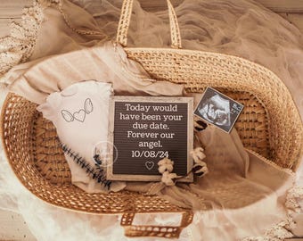 Baby Loss Announcement Today would have been your due date Forever our angel Gender Neutral Miscarriage Announcement Printable Keepsake