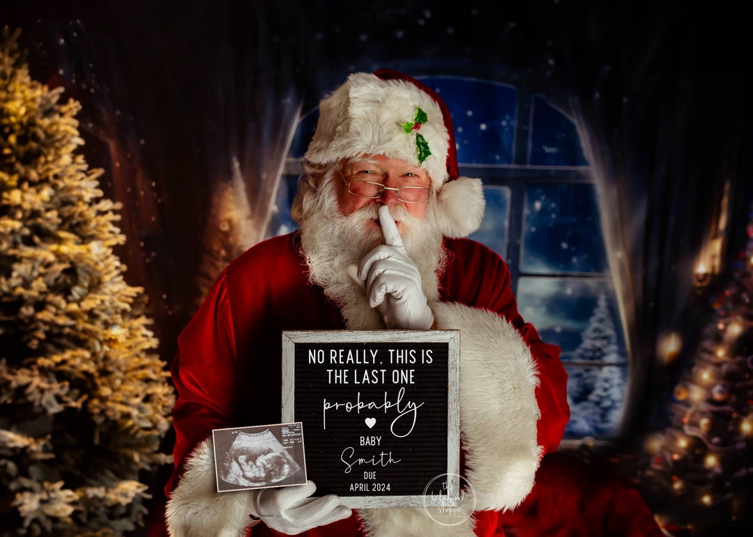 Christmas Pregnancy Announcement Digital Christmas Baby Announcement