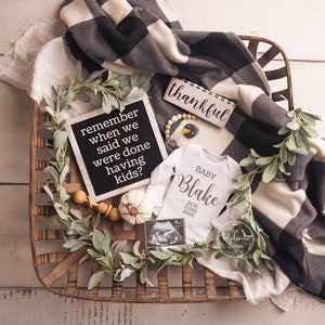 Fall Baby Announcement Digital Thanksgiving Pregnancy Announcement Editable Template Neutral Unexpected Surprise Funny 3rd 4th 5th 6th 7th