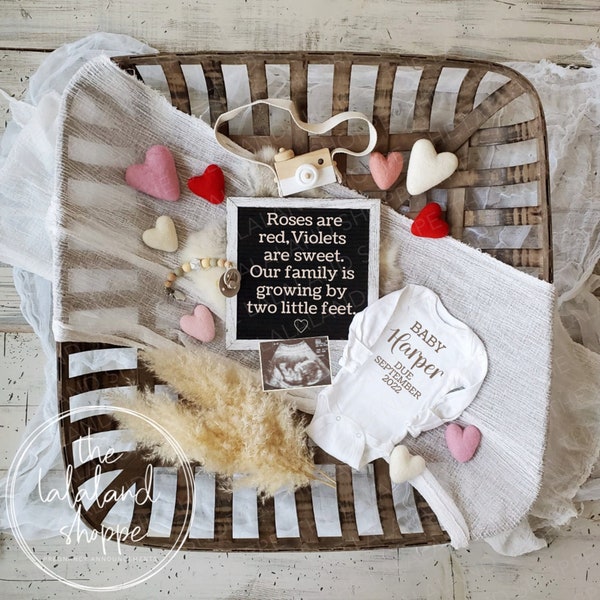 Roses Are Red Pregnancy Announcement Etsy