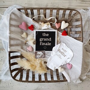 Valentines Day Pregnancy Announcement The Grand Finale Baby Announcement Digital Template Last Baby Pregnancy Announcement 3rd Baby Reveal