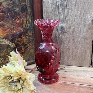 Fenton Dot Optic Vase - Etsy