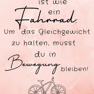 SVG Datei Spruch Fahrrad Gravur Lasercut Laser Plotter Das Leben ist wie ein Fahrrad: um das Gleichgewicht zu halten, musst du in Bewegung b