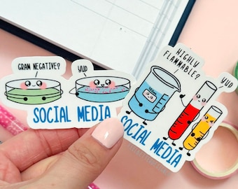 chemistry sticker for laptop, science sticker funny, biology sticker for water bottle, science gift for student, biology gift for science