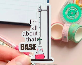 chemistry stickers for laptop, science sticker for students, cute stickers kawaii, STEM stickers computer, science gifts, funny stickers