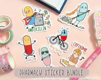medical magnet for board, pharmacy pins for backpack, healthcare sticker bundle, medical pins for nurses, pharm tech gift for students