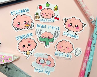 anatomy stickers for laptop, brain sticker for water bottle, kawaii stickers for journalling, funny science sticker, biology stickers, nurse