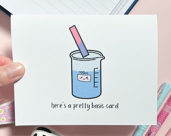 chemistry card for birthday, birthday card cute and funny, funny greeting cards, chemistry gift, nerdy birthday gift, funny science gift