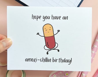 science card for birthday, birthday card cute and funny, funny greeting cards, pharmacy student gifts, nerdy birthday gift, funny science