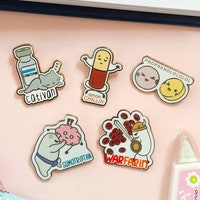 Pharmacy Pins for Coat, Nurse Pin for Badge Funny, Medical Pin for ...