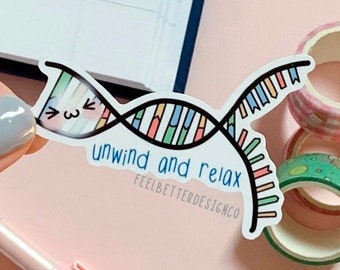 biology stickers for laptop, science sticker for water bottle, STEM stickers, DNA sticker, medical stickers funny, STEM gifts for student