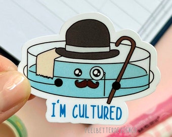 med lab sticker for laptop, science sticker for phone, biology sticker cute, science gift for teacher, laboratory gift for student, STEM