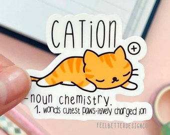 chemistry sticker for laptop, science stickers funny, STEM student gifts, kawaii stickers for journal, physics gift for science lovers, best